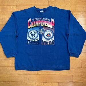 Vintage 2000 New York Yankees vs Mets World Series Championship Sweatshirt XL